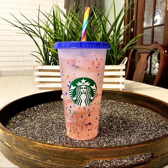 Starbucks Other - Starbucks Color Changing Confetti Cup Rainbow